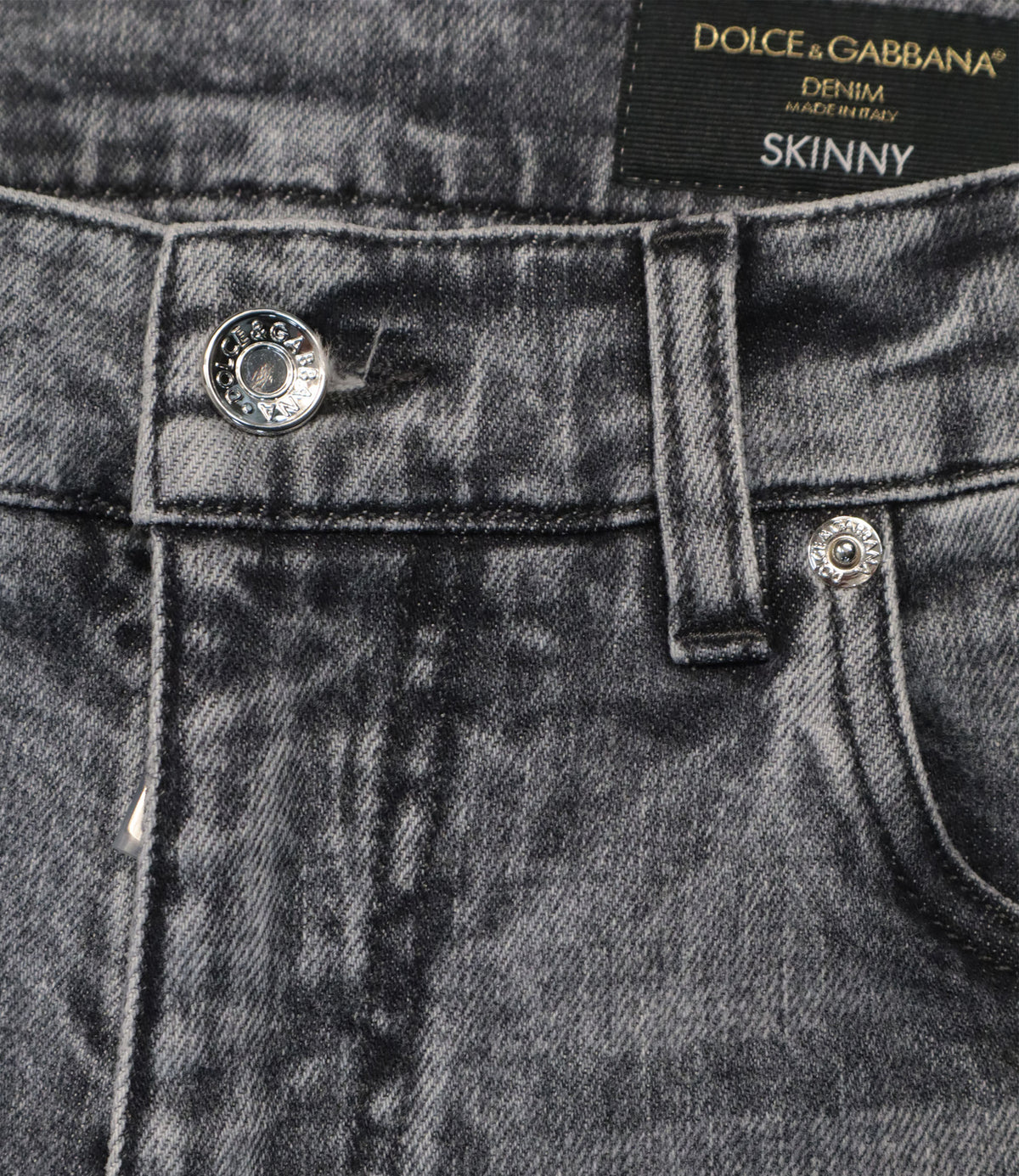 Dolce & Gabbana Jeans Größe IT 48 in grauer Waschung aus 100 % Baumwolle mit Skinny Fit aus Italien.