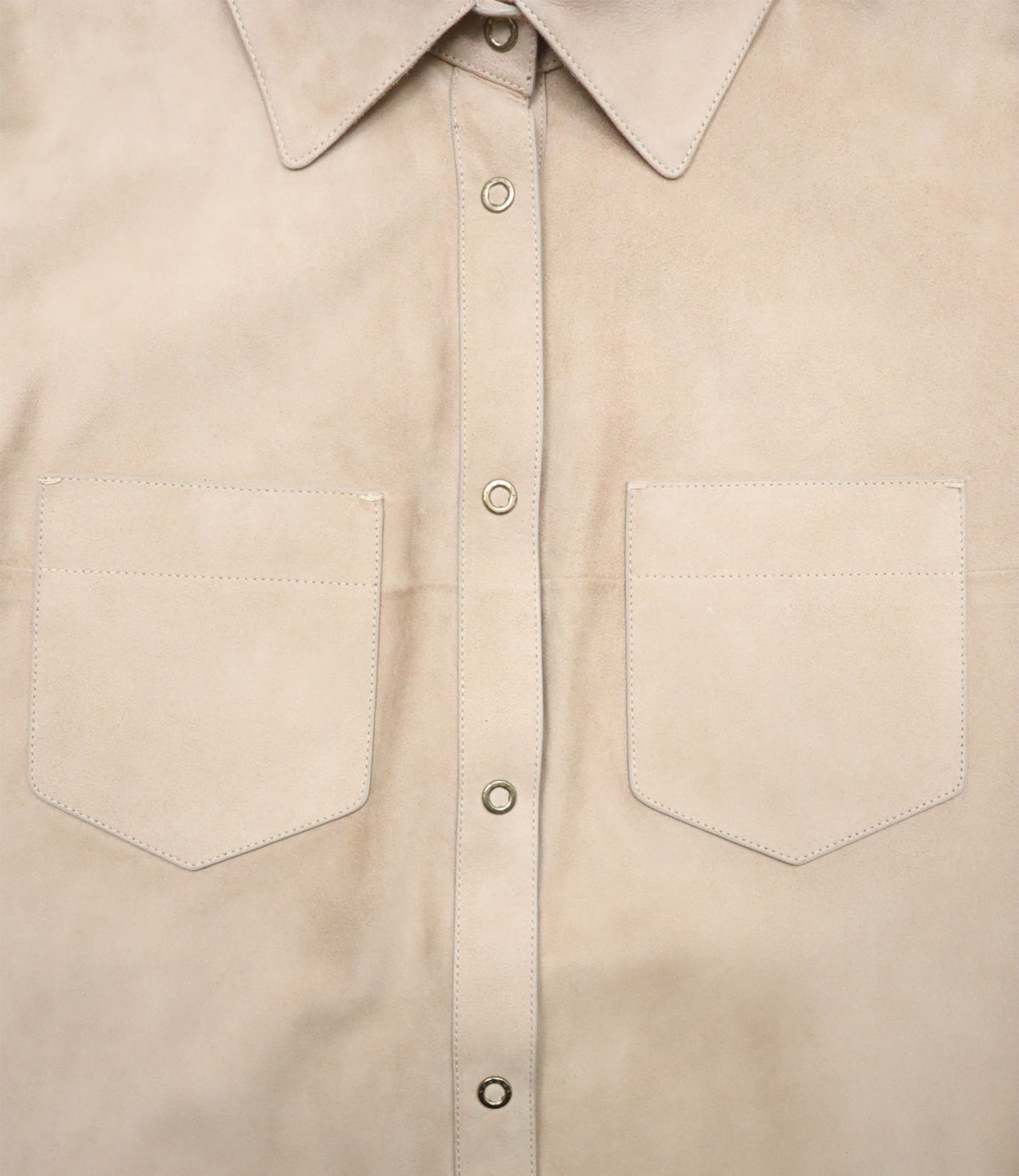 Agnona Bluse beige Größe 40 mit Brusttaschen und Knopfleiste elegant