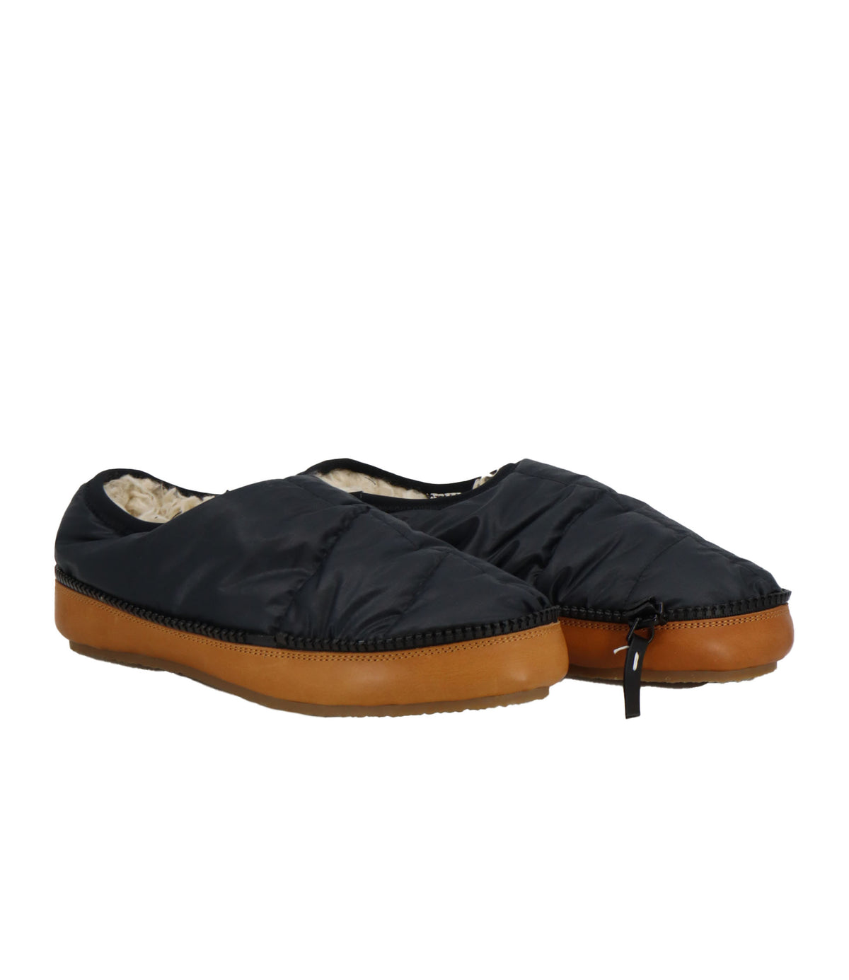 Maison Margiela Slipper Größe 43 Schwarz gepolstert mit brauner Gummisohle