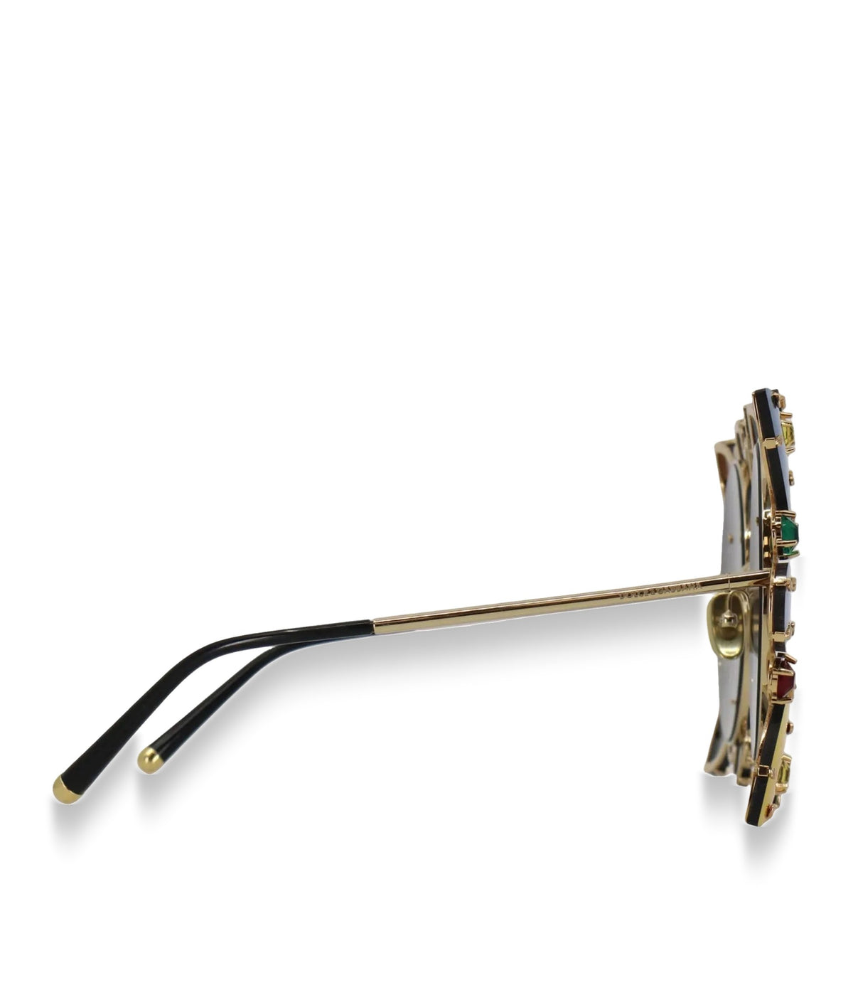 Dolce & Gabbana Sonnenbrille rund multicolor kristallbesetzt luxuriös Statement Accessoire
