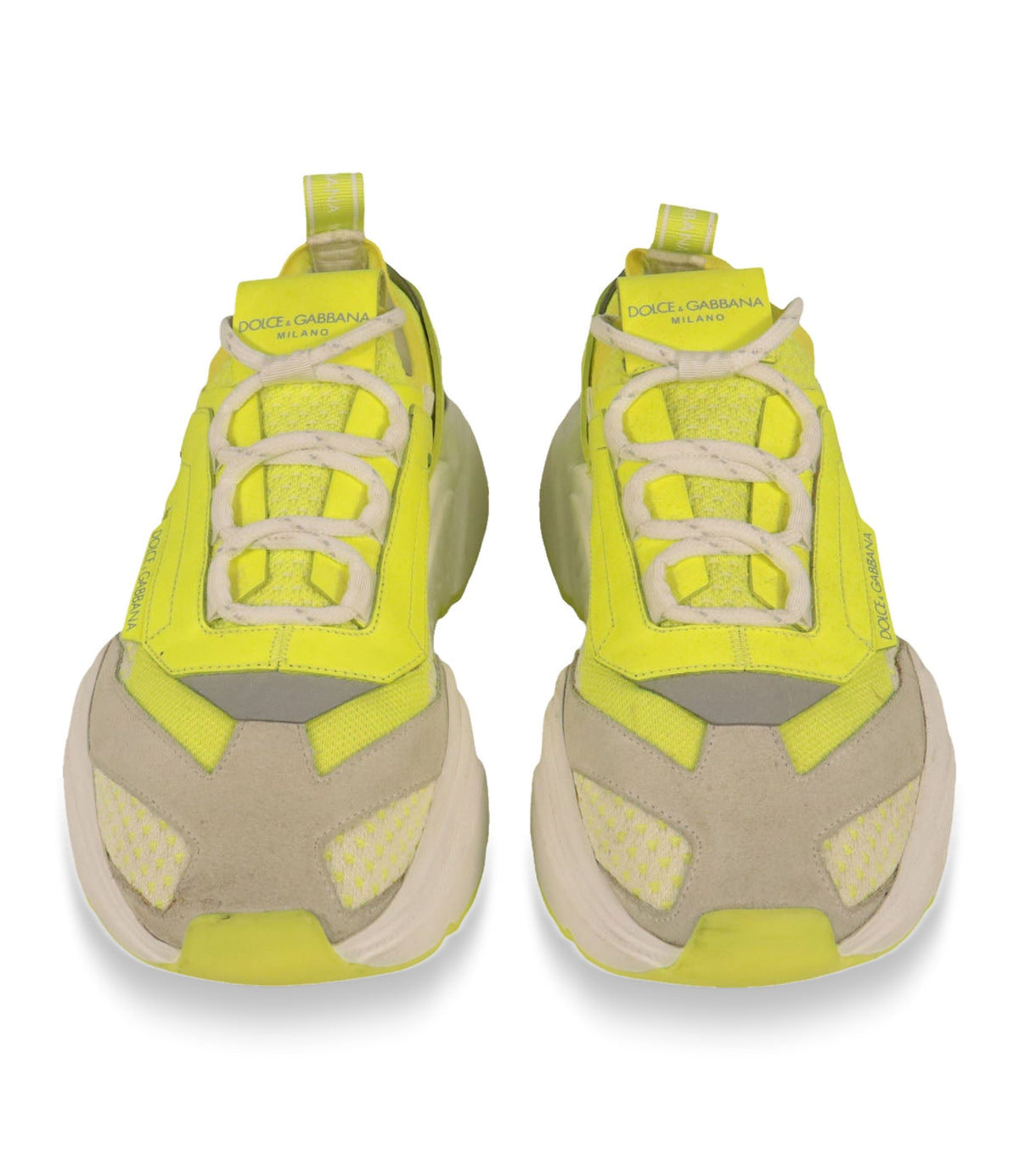 Dolce & Gabbana Sneaker Größe 40,5 in Neon-Gelb mit Chunky-Sohle und Veloursleder-Details im Dolce & Gabbana Sale.