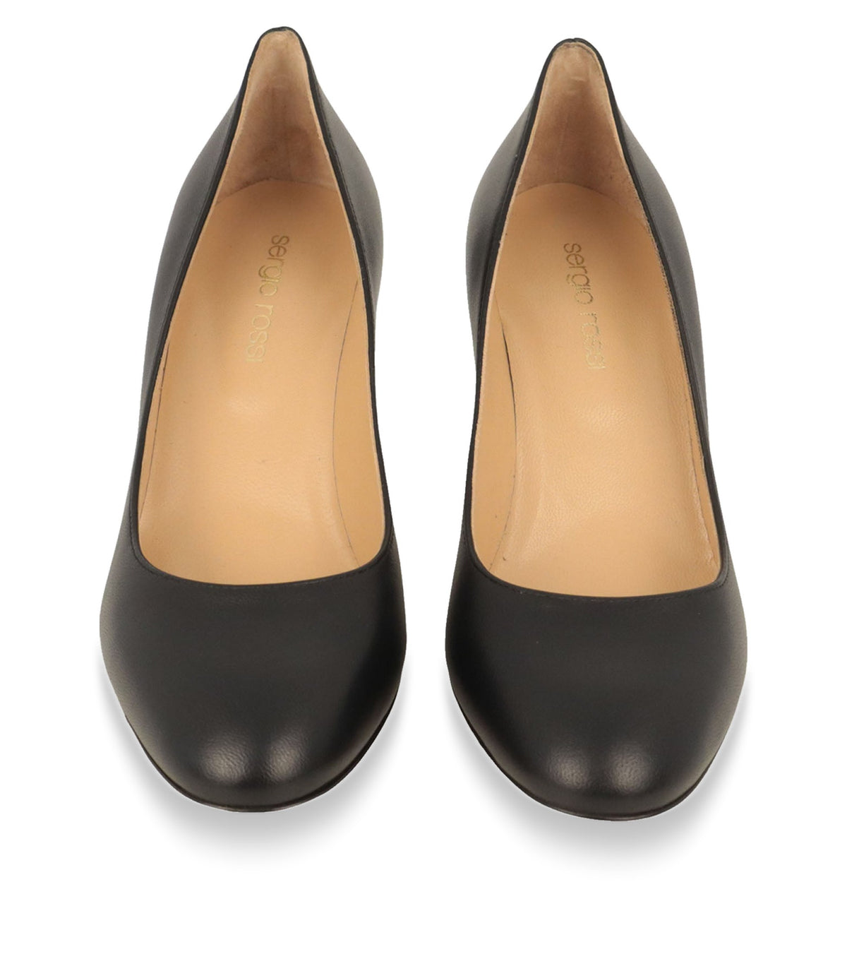 Sergio Rossi High Heels aus schwarzem Glattleder Größe 36