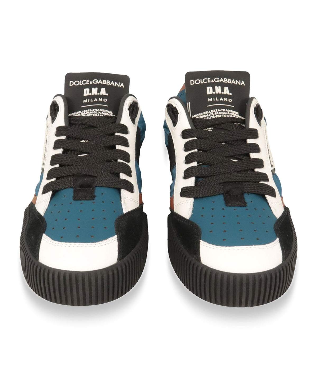 Dolce & Gabbana Sneaker Größe 39 blau schwarz weiß Leder Textil