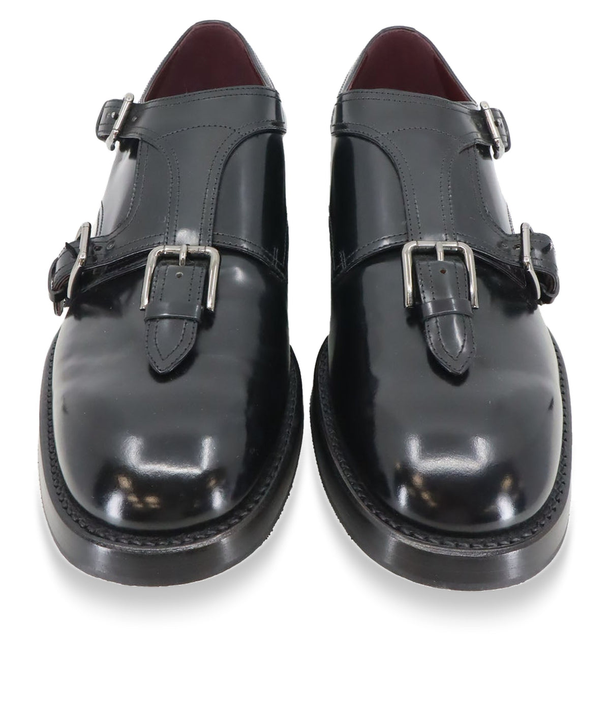 Dolce & Gabbana Double Monkstrap schwarz Leder Größe 43
