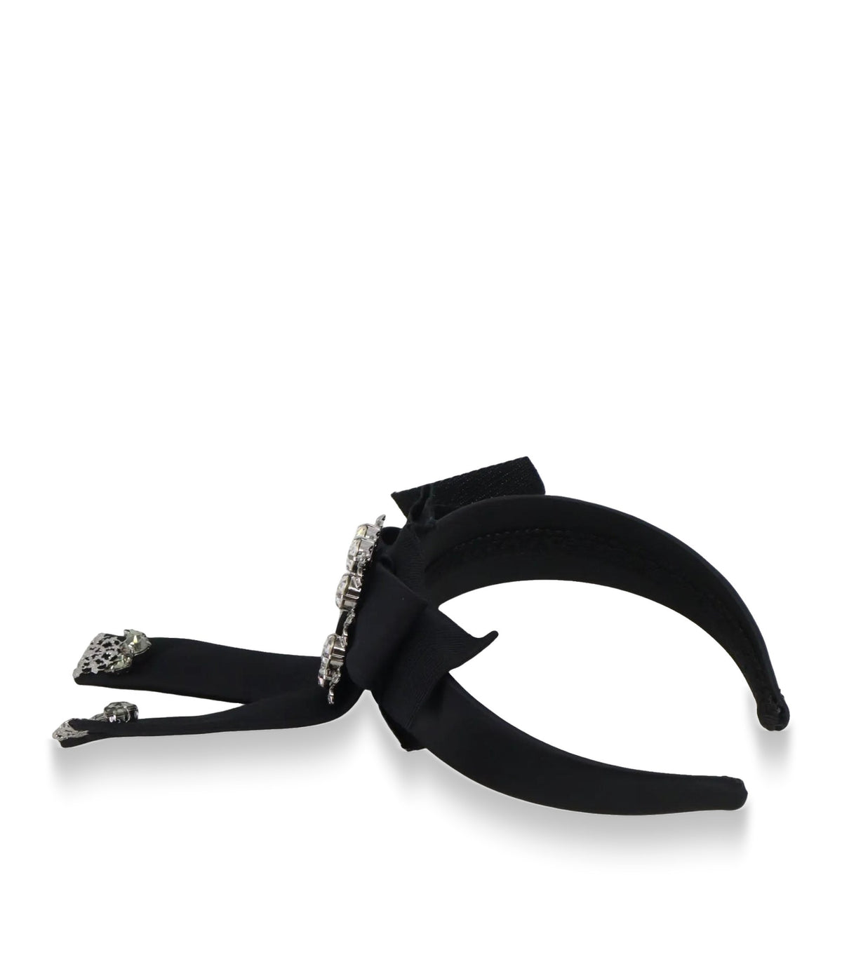 Dolce & Gabbana Haarreif Schwarz mit Strass und Schleife