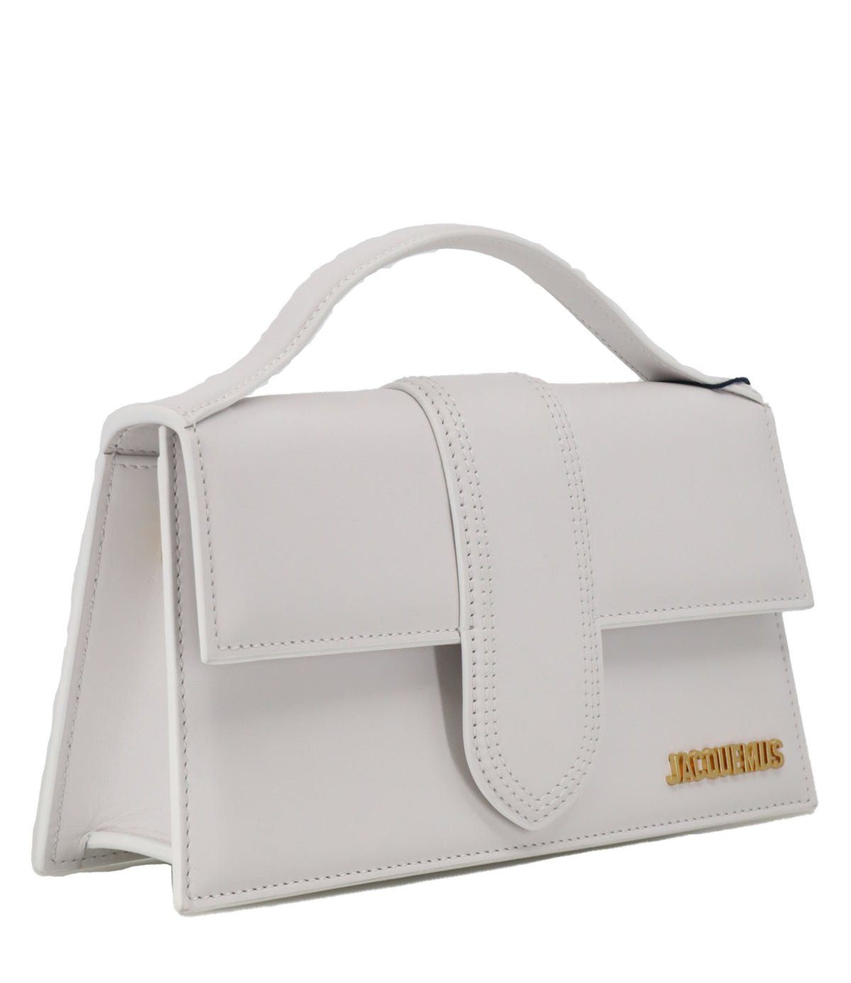 Jacquemus Handtasche Weiß aus Leder mit goldfarbenem Logo