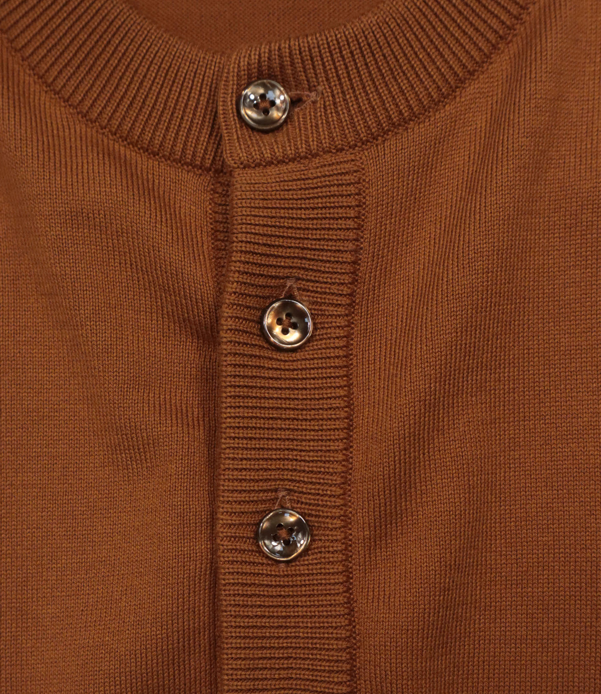 Dolce & Gabbana Strickshirt aus Baumwolle in Cognacbraun Größe 48 Made in Italy