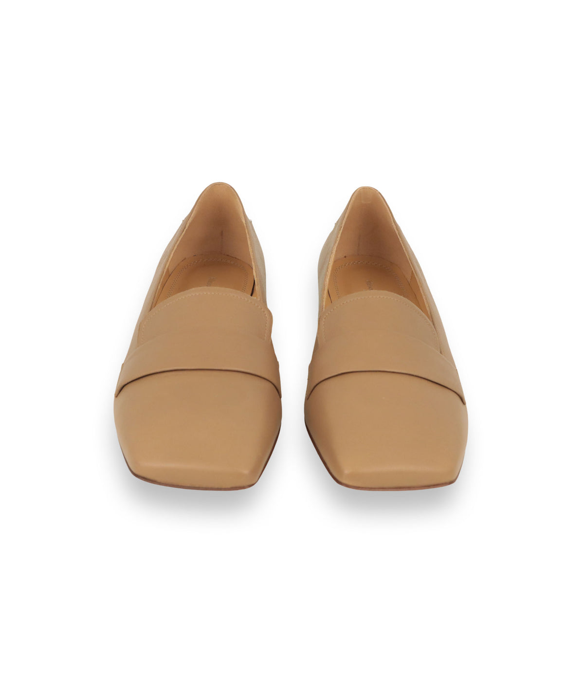 Maison Margiela Damen Loafer Größe 39 aus beigem Glattleder mit Blockabsatz
