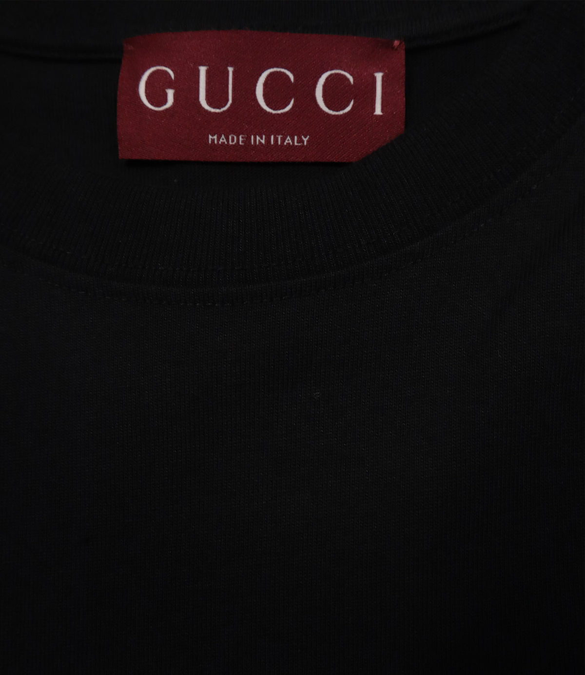 Gucci T-Shirt Größe M schwarz mit Firenze 1921 Logo Print aus Baumwolle Made in Italy