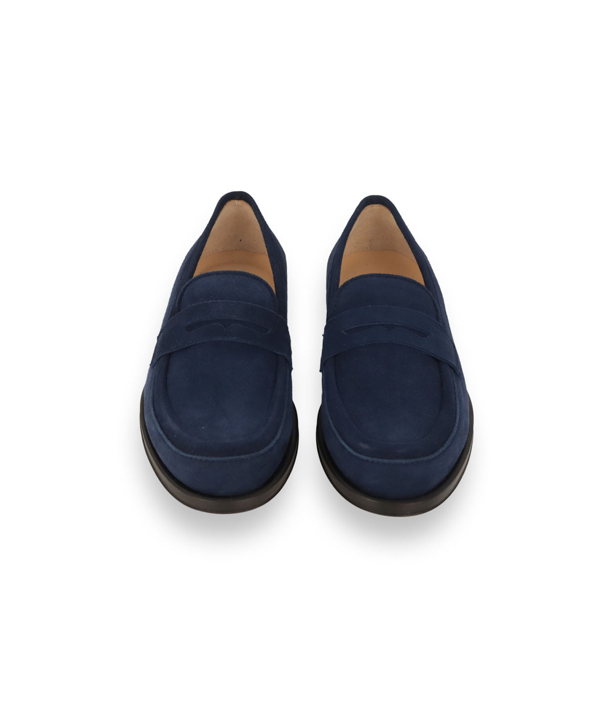 Sergio Rossi Damen Loafer Größe 35 aus dunkelblauem Veloursleder