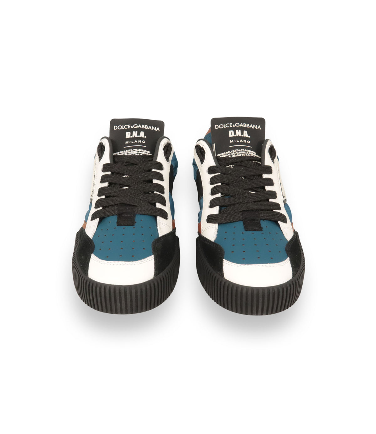 Dolce & Gabbana Sneaker Größe 39 blau schwarz weiß Leder Textil