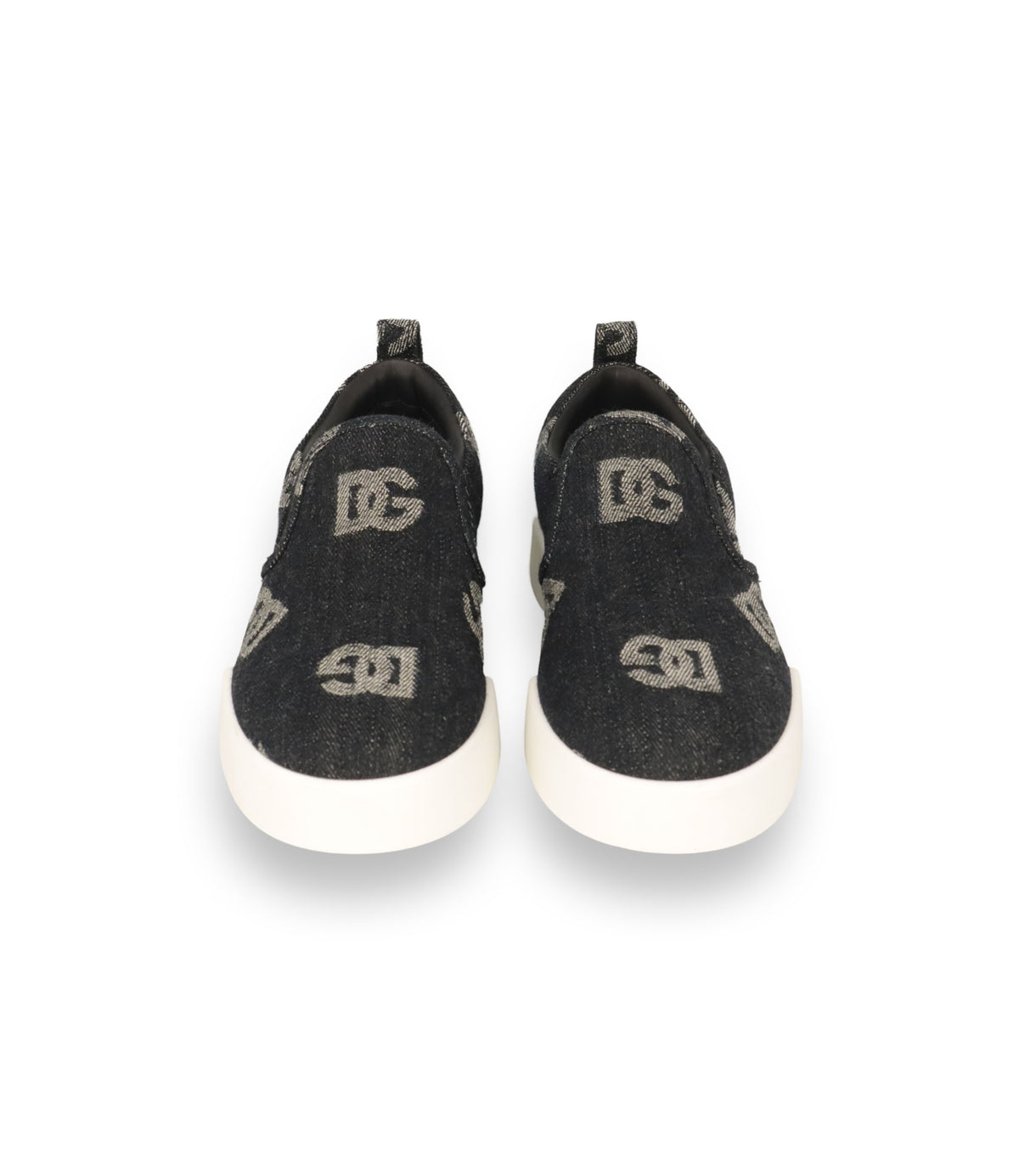 Dolce & Gabbana Slip-On Sneaker 39,5 schwarz denim logo luxus sneaker