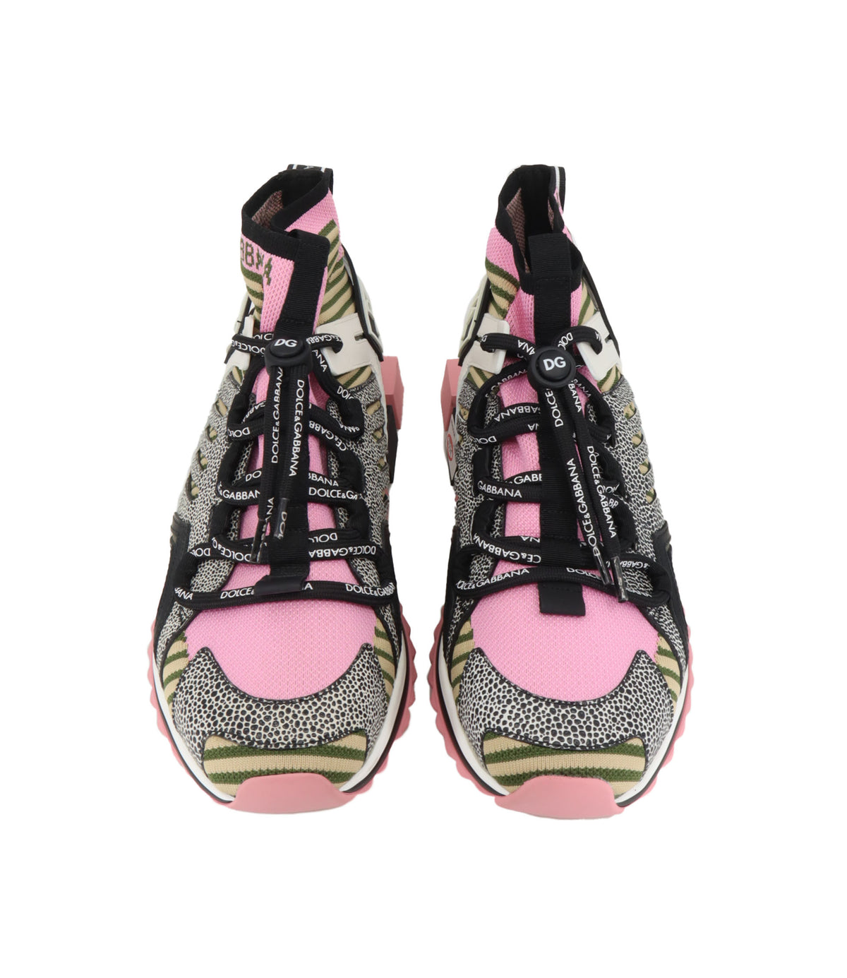Dolce & Gabbana Sneaker Größe 41 rosa Designer Sneaker mit Logo und Mesh-Details