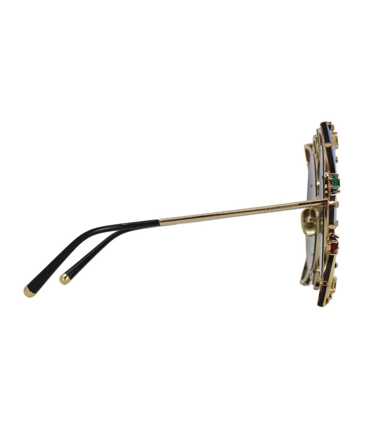 Dolce & Gabbana Sonnenbrille rund multicolor kristallbesetzt luxuriös Statement Accessoire
