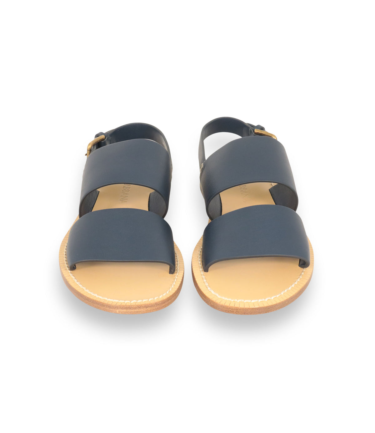 Dolce & Gabbana Sandalen blau Größe 42 Luxus Leder Sandalen