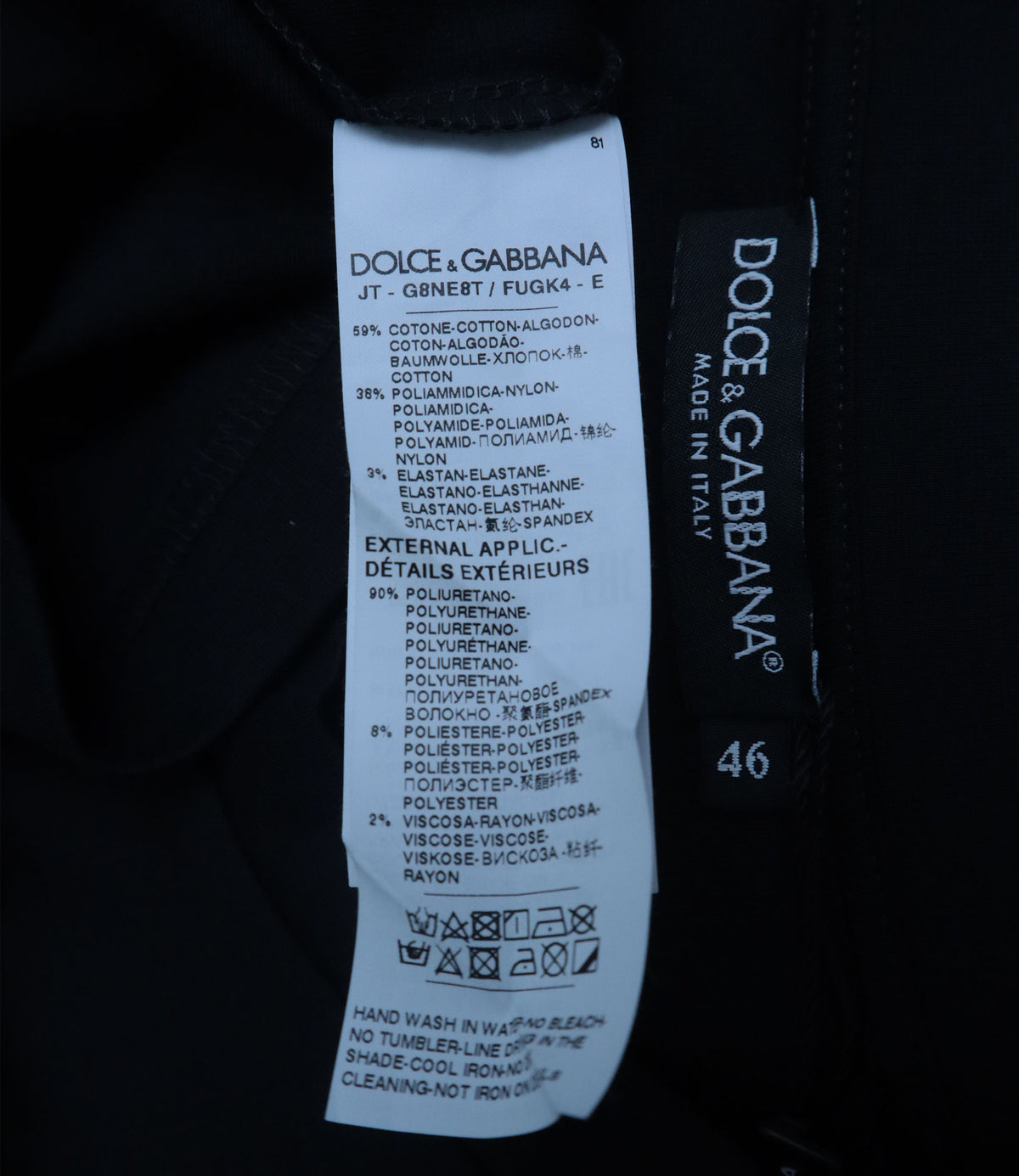 Dolce & Gabbana T-Shirt schwarz Baumwolle Größe 46 mit Logo