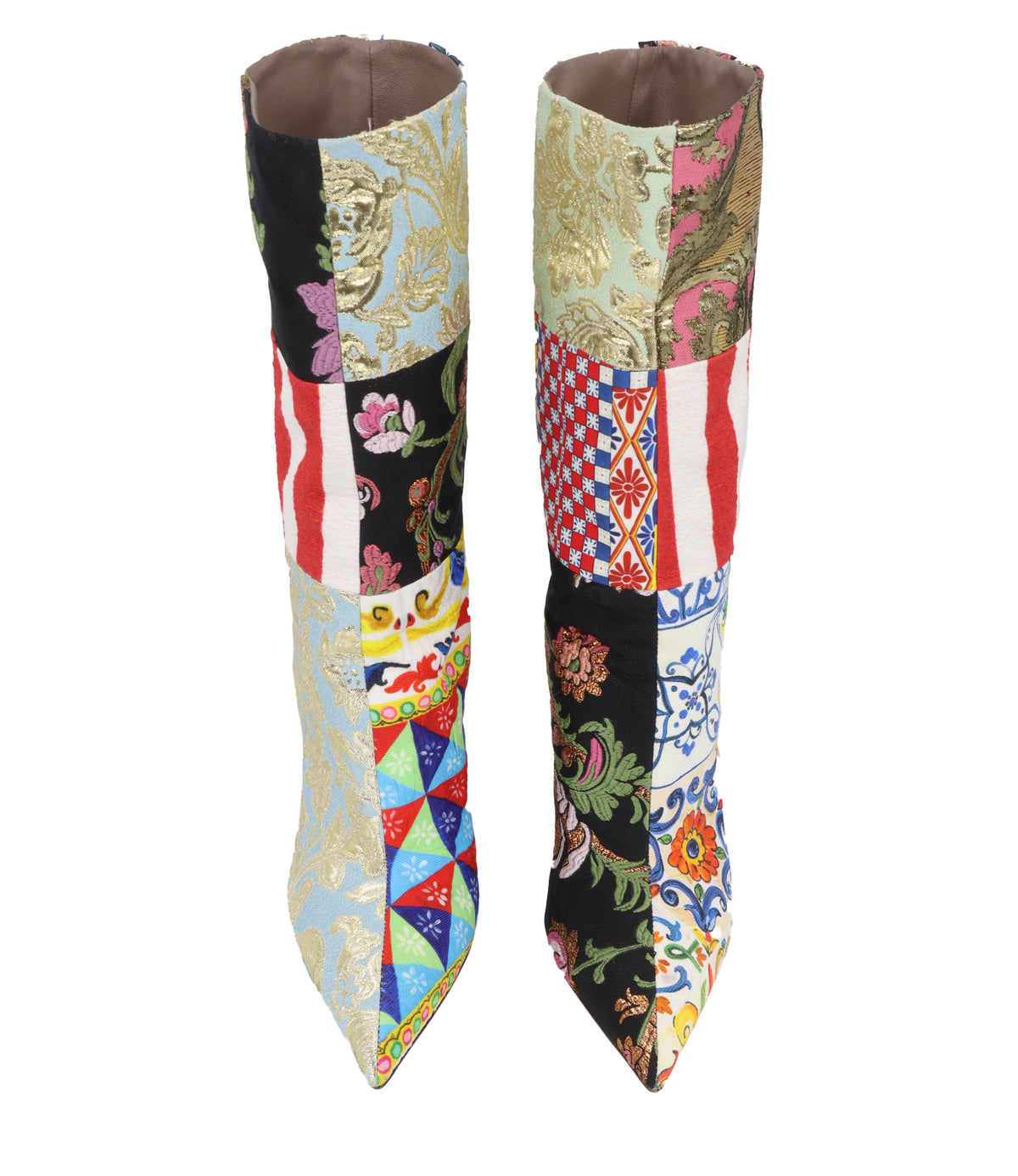 Dolce & Gabbana Stiefel Größe 37 multicolor Brokat High Heel