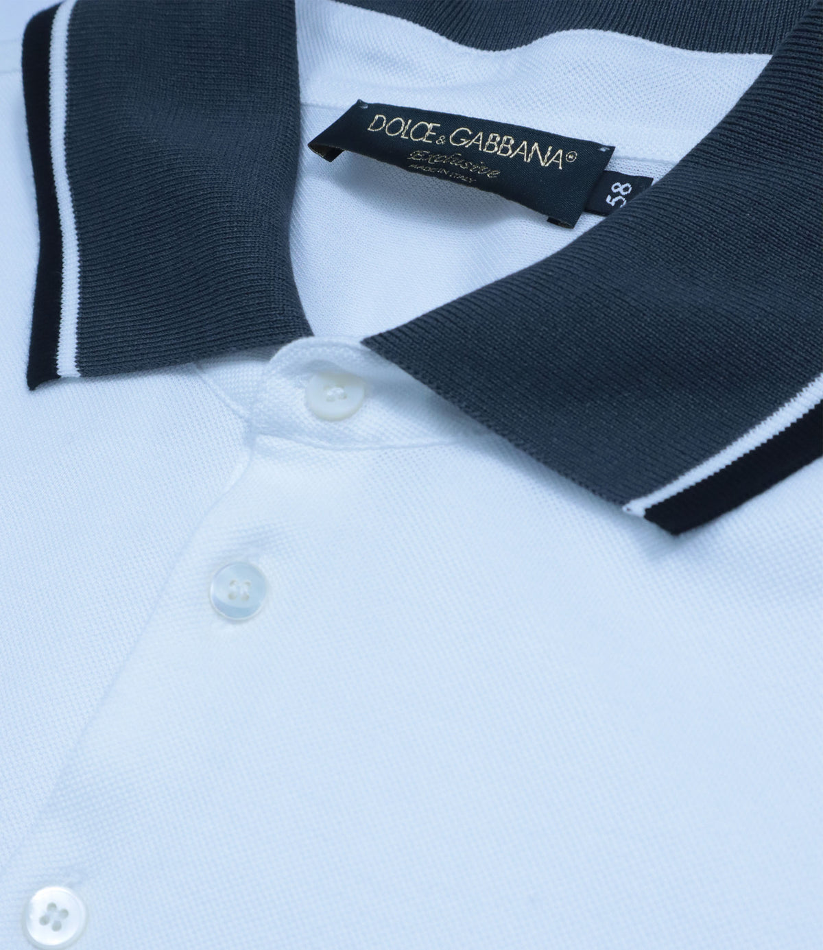 Dolce & Gabbana Poloshirt Größe 58 in Weiß aus Baumwolle im Dolce & Gabbana Sale
