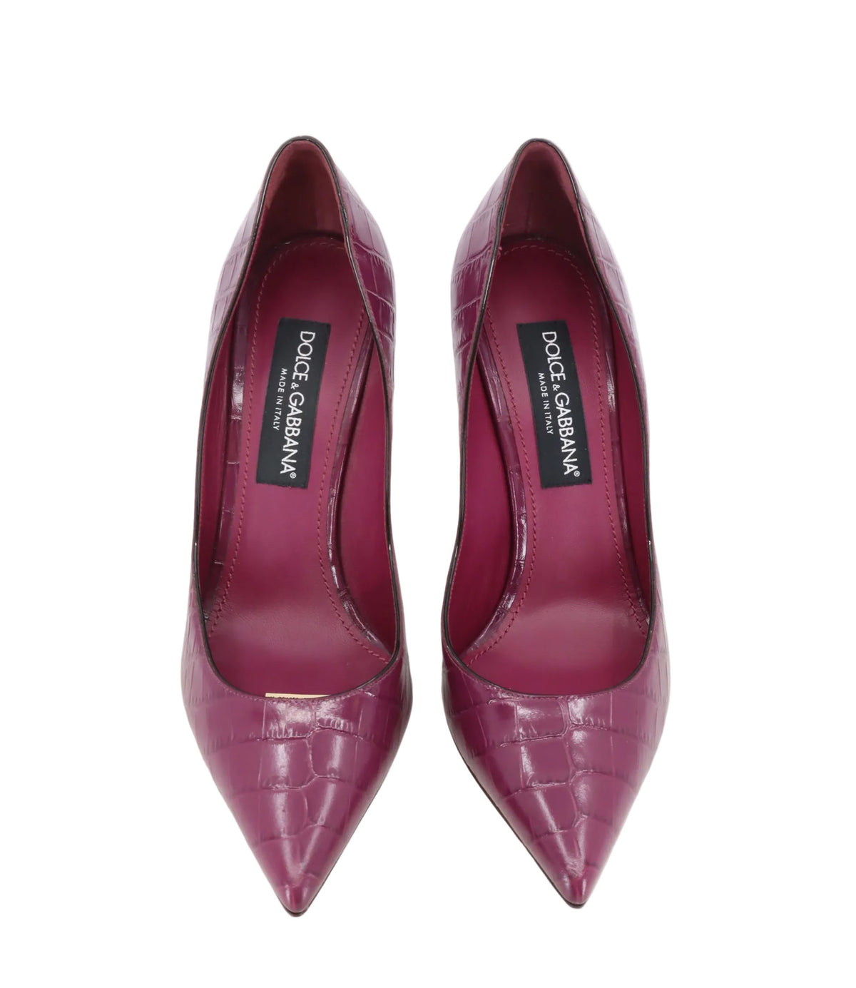 Dolce & Gabbana High Heels Bordeaux Krokodilprägung Größe 41 elegant