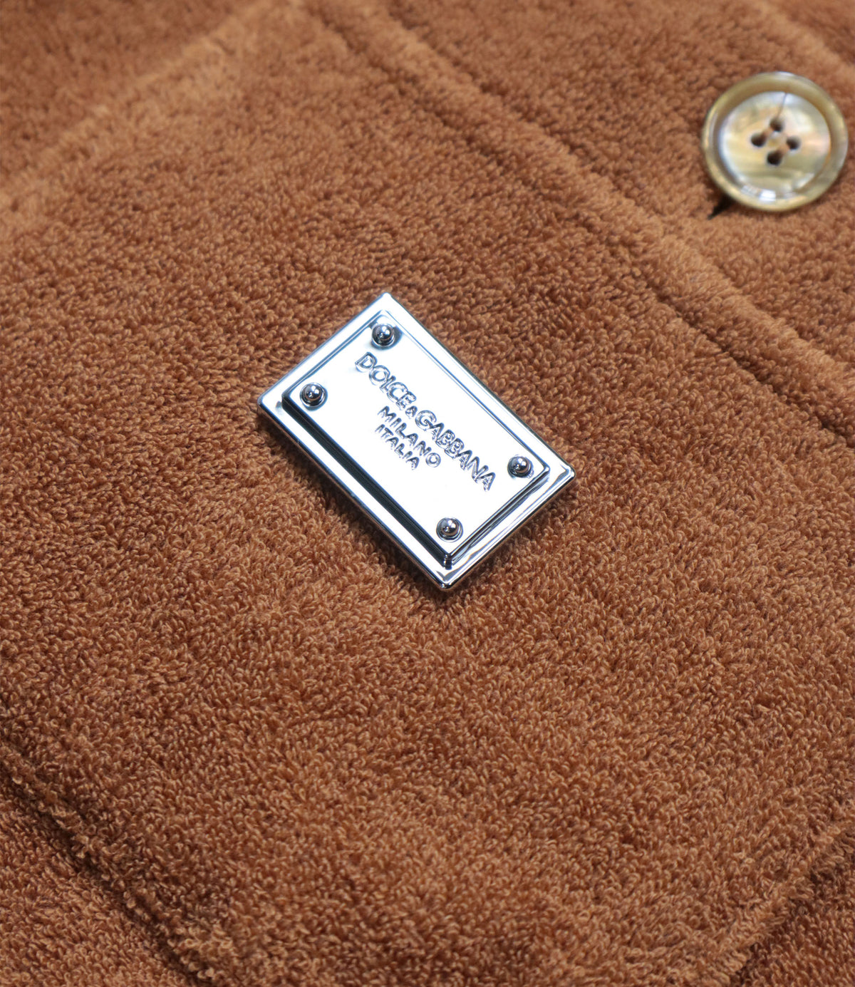 Dolce & Gabbana Kurzarmhemd aus Baumwolle in Hazel Braun Größe 40