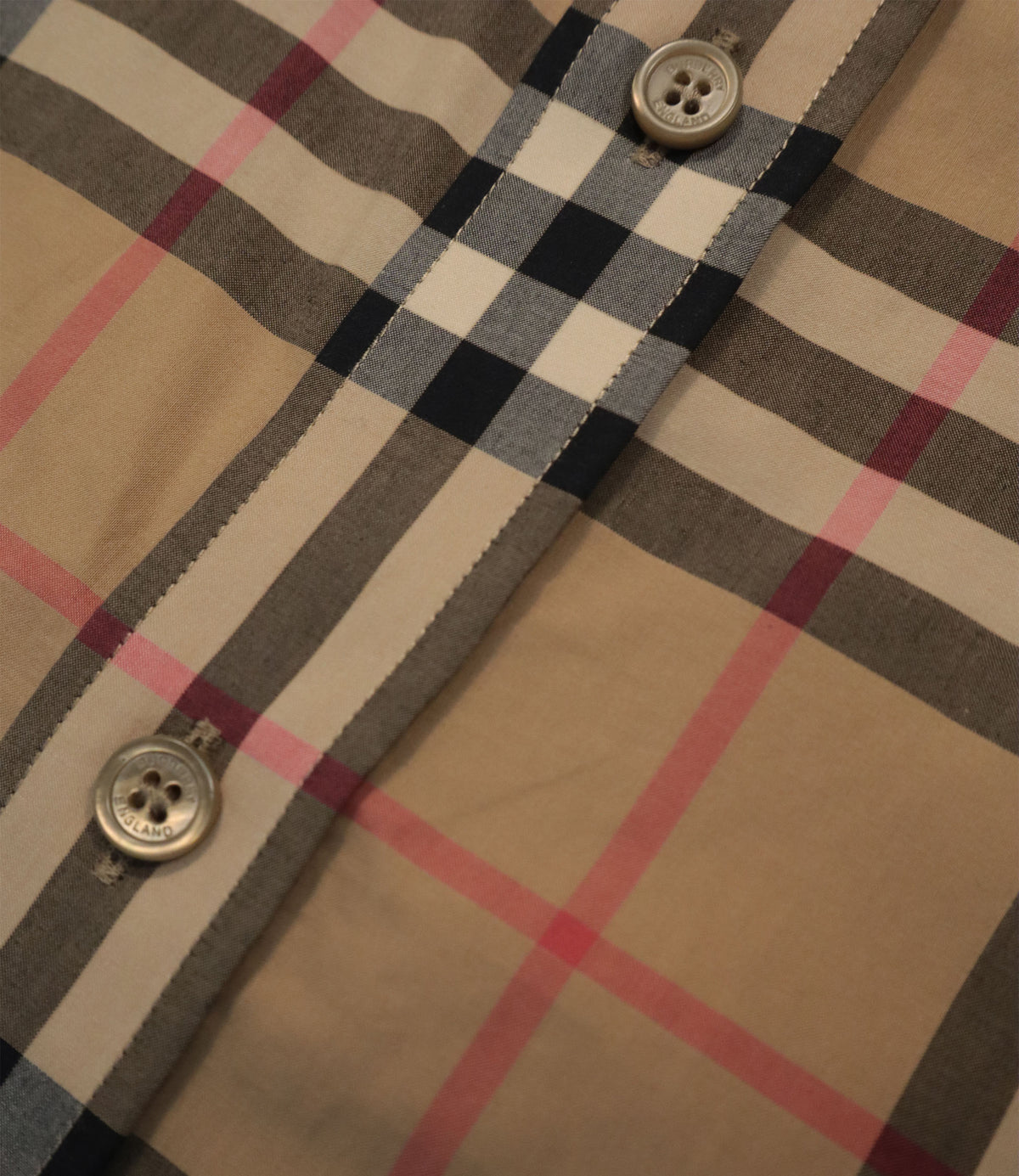 Burberry Hemd kariert beige Herren Größe M Luxus Designerhemd