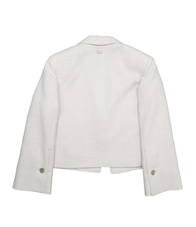 Agnona Blazer creme Größe 40 mit Struktur und Reverskragen