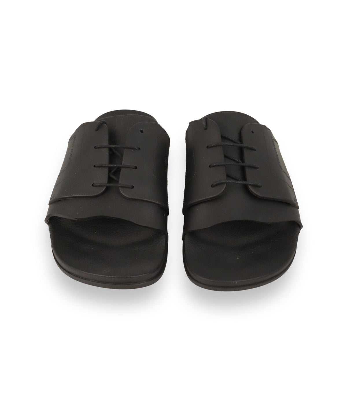 Maison Margiela schwarze Slides Herren Sandalen Größe 39 mit Schnürdetail