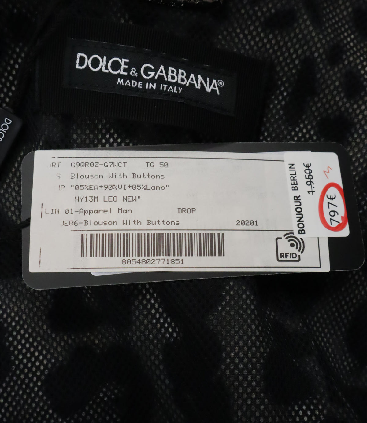 Dolce & Gabbana Jacke Größe M Leopardenmuster mit Sneak Peek Patch