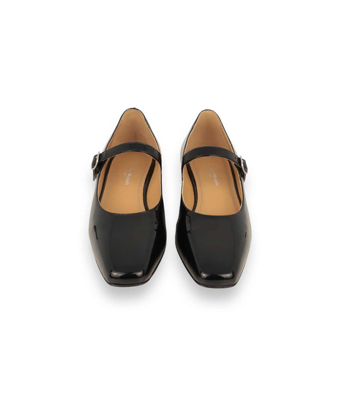 Maison Margiela Mary Jane Schuhe Größe 36 aus schwarzem Lackleder mit Riemenverschluss