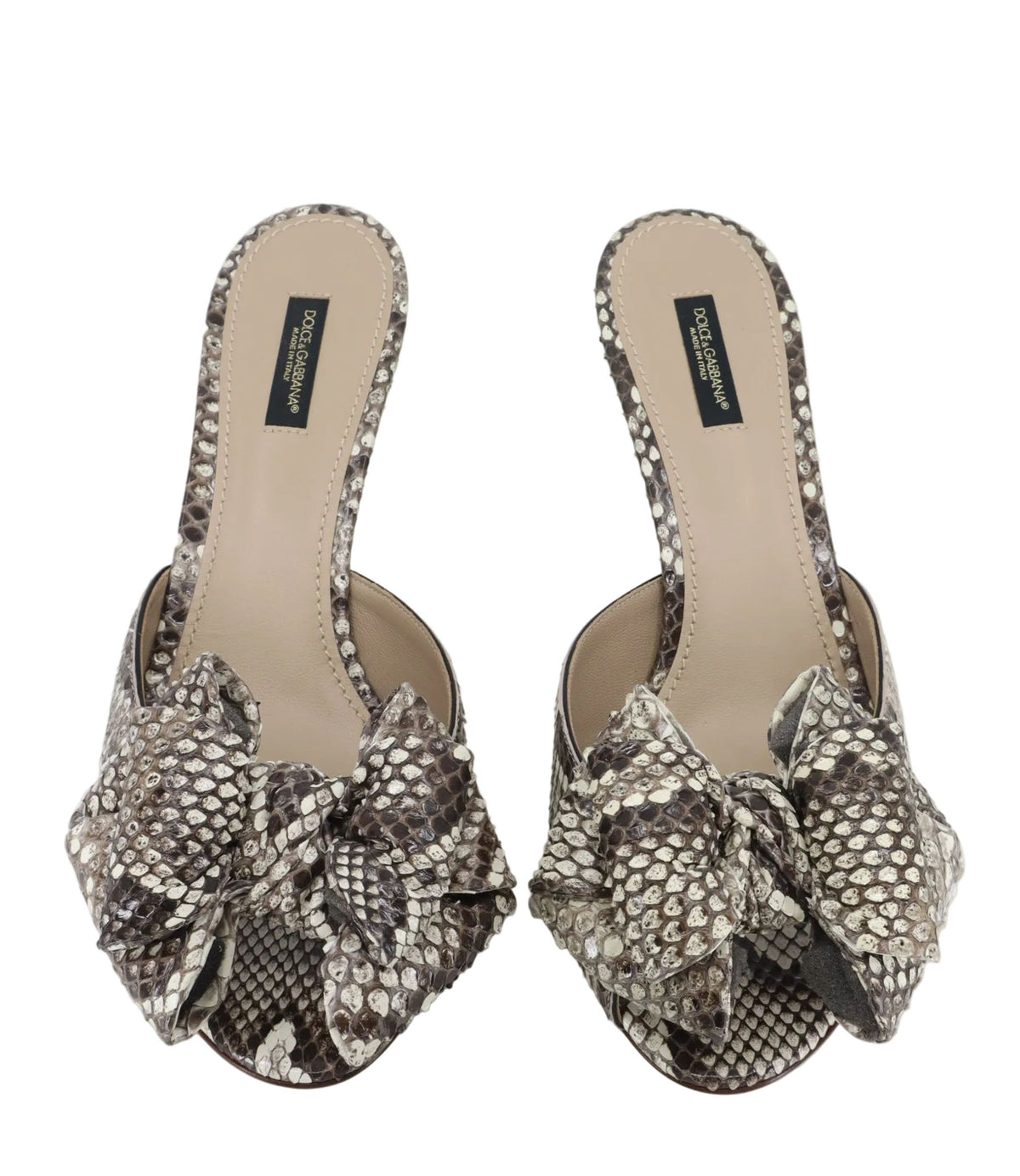 Dolce & Gabbana Sandalen Python-Optik mit Schleife Größe 40