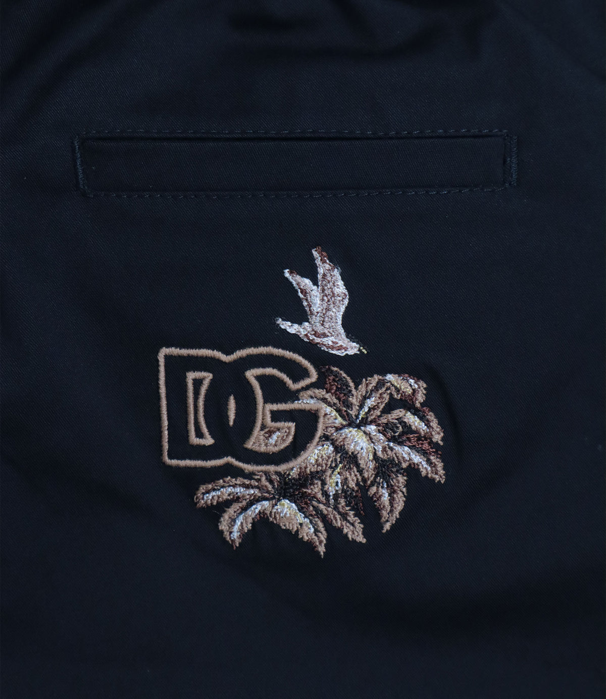 Dolce & Gabbana Shorts Navy aus Baumwollmix mit DG Logo Stickerei