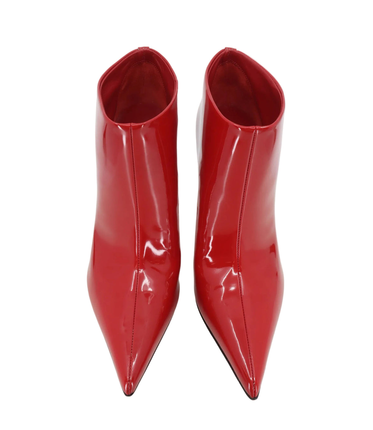 Dolce & Gabbana Stiefeletten rot Lackleder Größe 39 mit skulpturalem Absatz