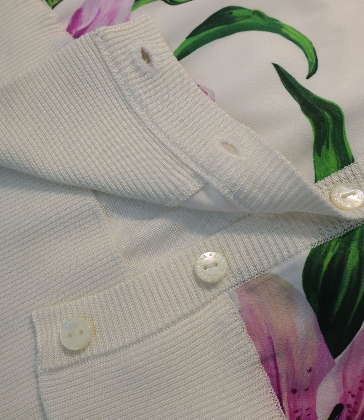 Dolce & Gabbana Strickjacke Seide floral creme IT40 Sale