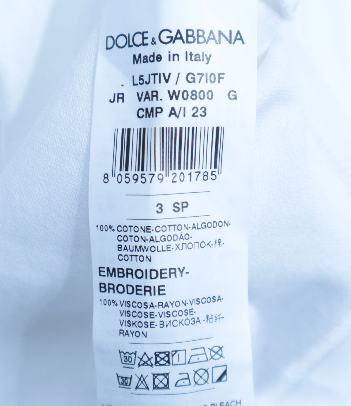 Dolce & Gabbana Kinder T-Shirt Weiß mit DG Logo aus Baumwolle