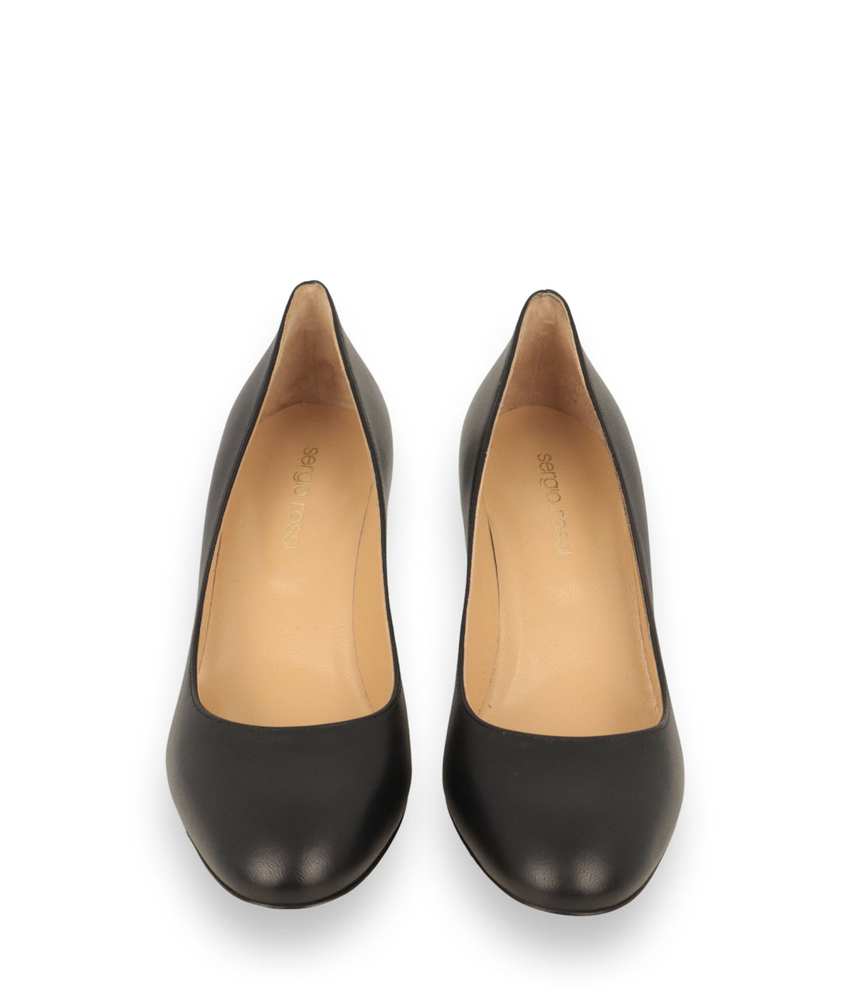 Sergio Rossi High Heels aus schwarzem Glattleder Größe 36
