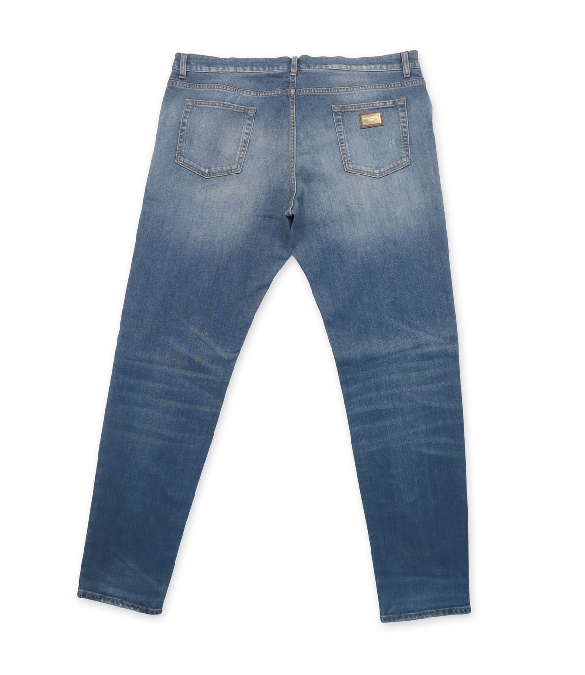 Dolce & Gabbana Slim Fit Jeans blau Used-Waschung Größe IT 58