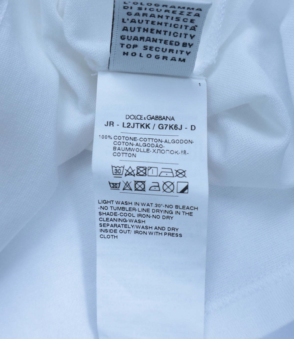 Dolce & Gabbana Baby T-Shirt weiß mit gelben Rosen und DG Logo aus Baumwolle