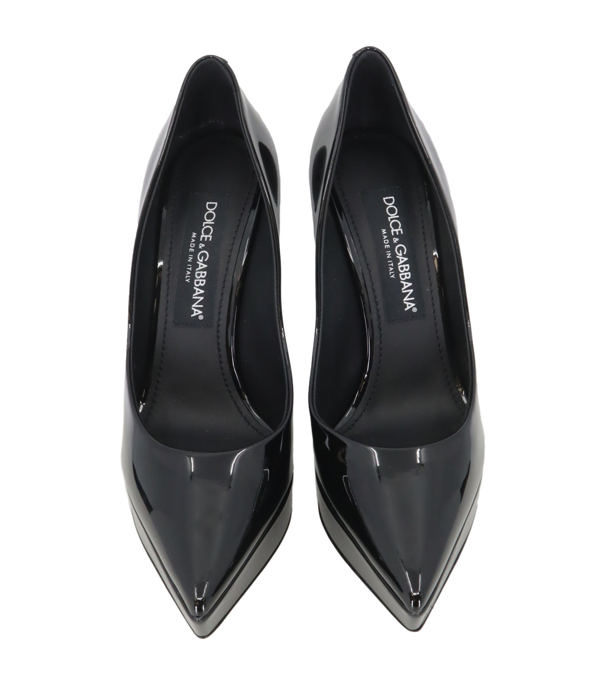 Dolce & Gabbana High Heels schwarz Lackleder Größe 38 elegante Pumps Luxus
