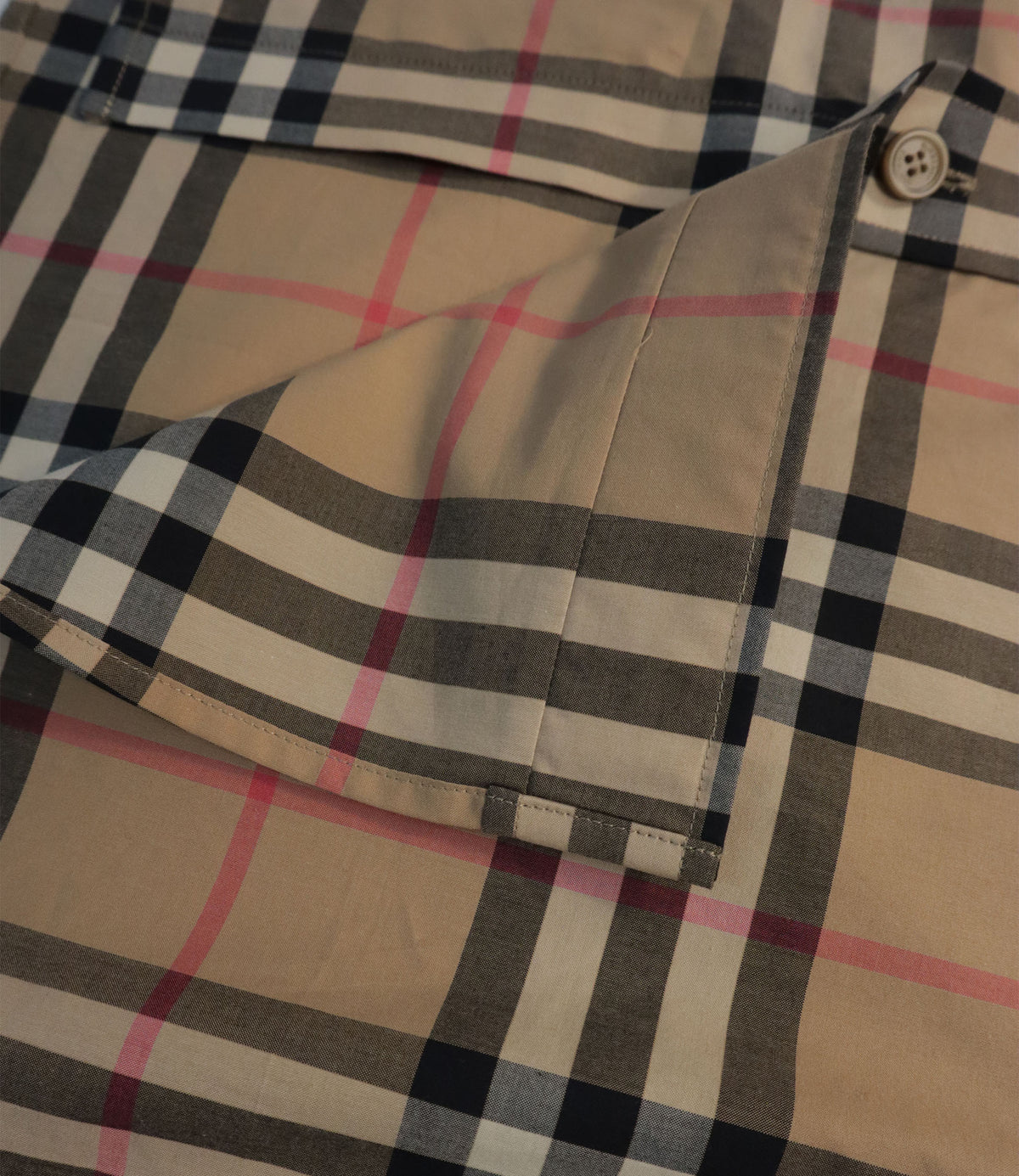 Burberry Hemd Beige Karomuster Größe M Herren Designerhemd