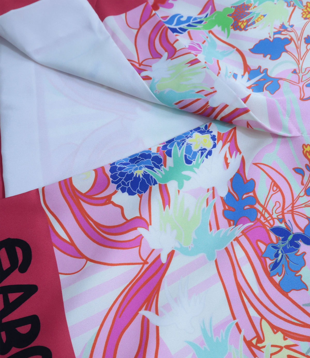 Dolce & Gabbana Rock aus Seide mit floralem Multicolor-Print und Logo-Bund in Pastelltönen Größe 40