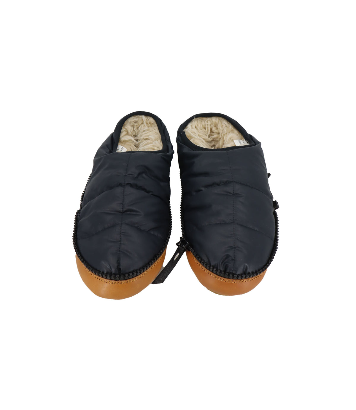 Maison Margiela Slipper Größe 43 Schwarz gepolstert mit brauner Gummisohle