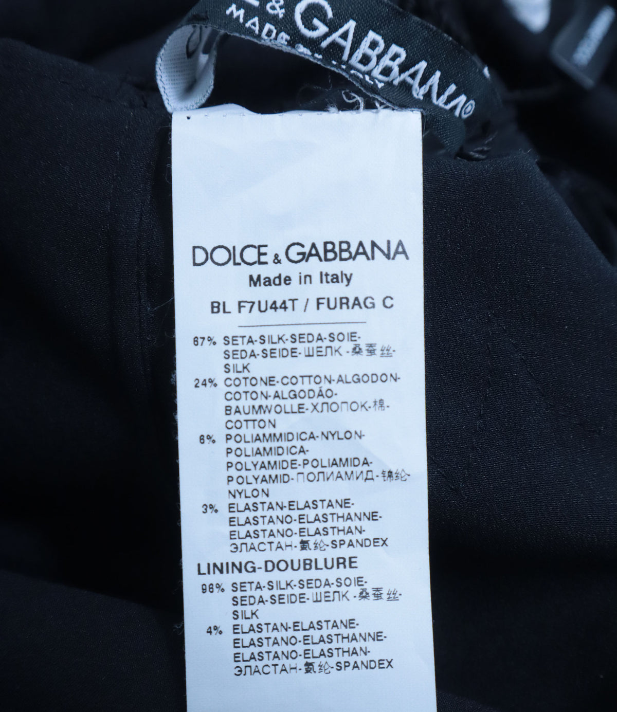 Dolce & Gabbana Seidenbluse in Dunkelblau mit Spitzenbesatz aus Seide Größe IT 36