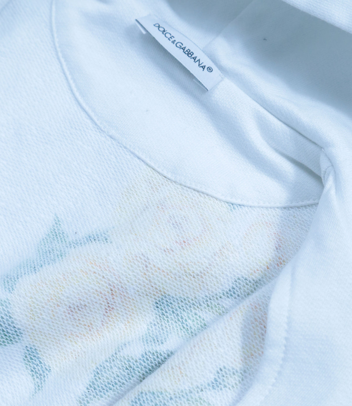 Dolce & Gabbana Baby Hoodie Jacke weiß mit gelbem Rosenprint aus Baumwolle