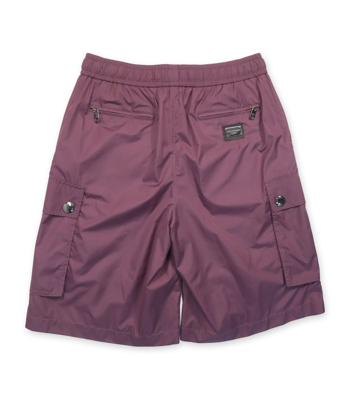 Dolce & Gabbana Badeshorts Größe 48 in Mauve aus Polyester Made in Italy mit Cargo-Taschen und Logo-Detail.