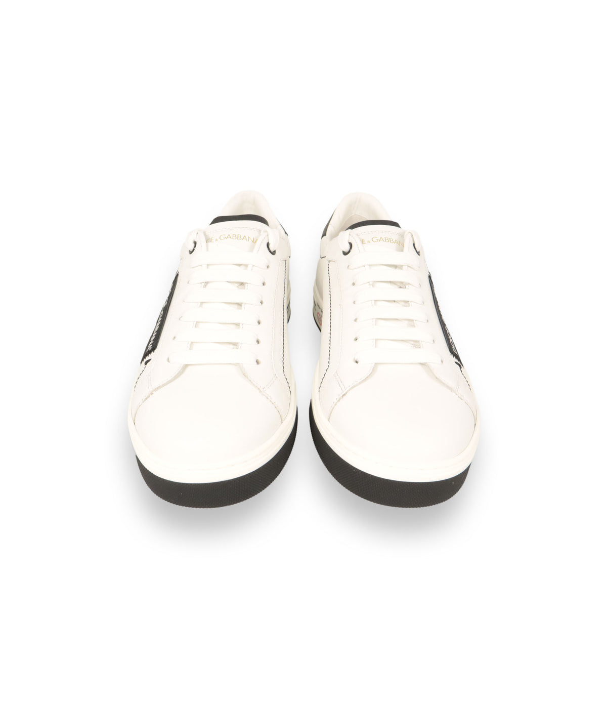 Dolce & Gabbana Sneaker Größe 39 weiß schwarz Leder Luxus