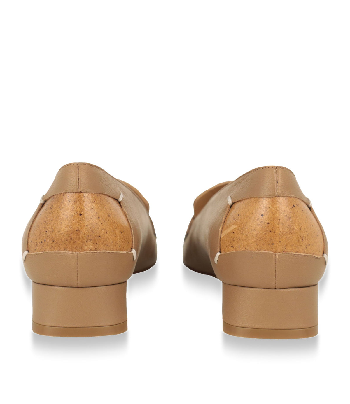 Maison Margiela Damen Loafer Größe 39 aus beigem Glattleder mit Blockabsatz