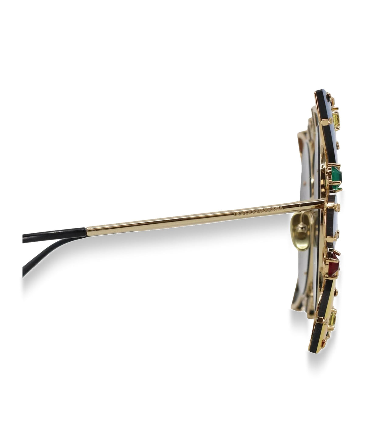 Dolce & Gabbana Sonnenbrille rund multicolor kristallbesetzt luxuriös Statement Accessoire