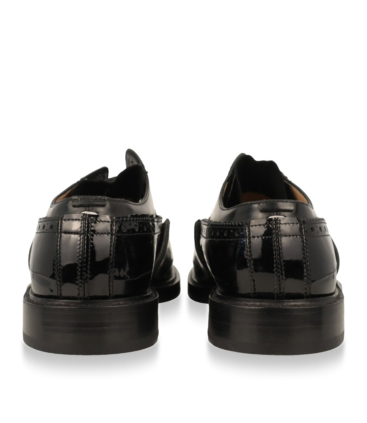 Maison Margiela Derby Tabi Schuhe aus schwarzem Glattleder Größe 38