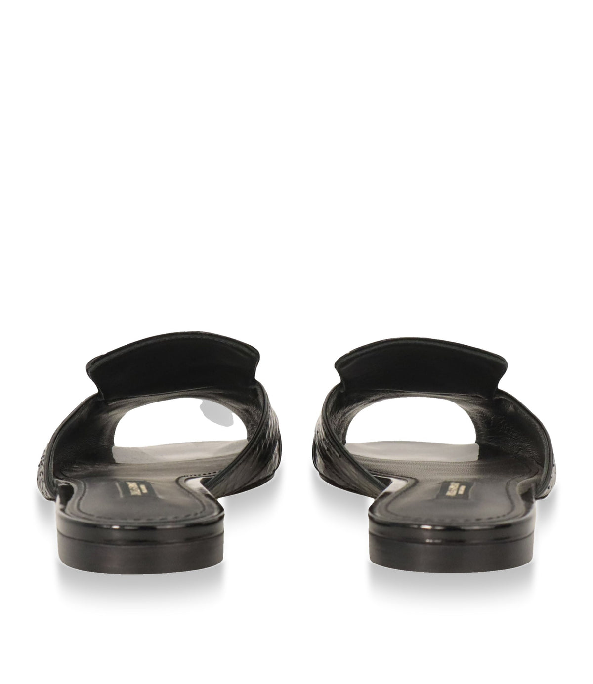 Dolce & Gabbana Sandalen schwarz Leder Größe 36 mit Schmuckdetail