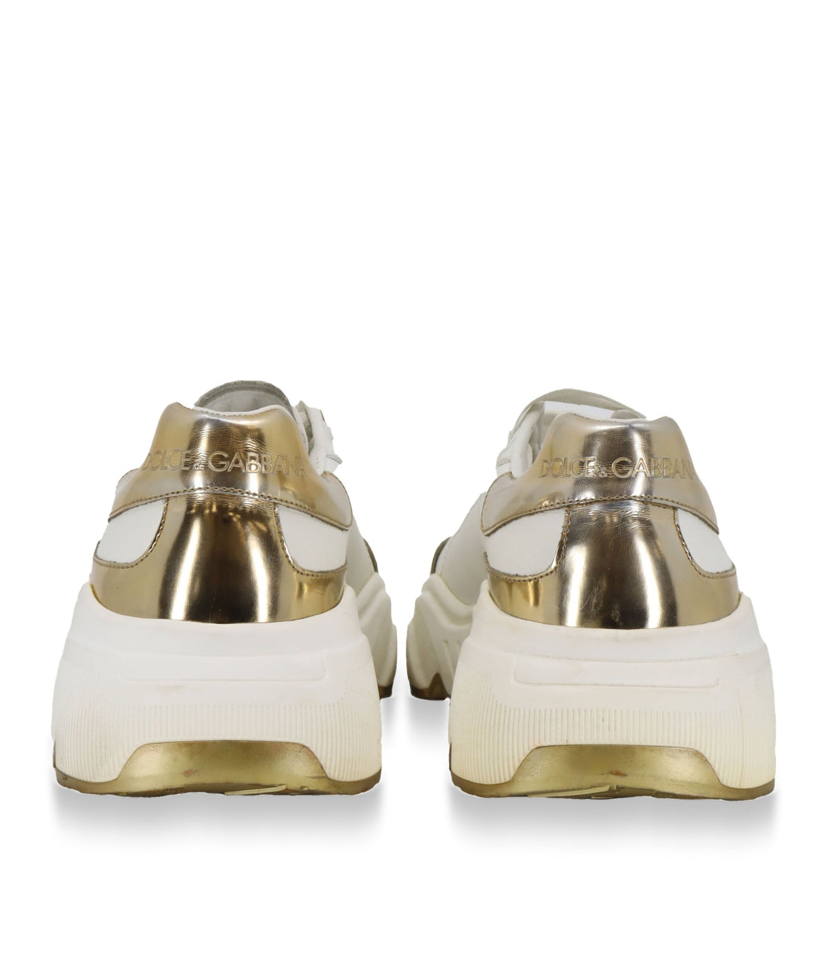 Dolce & Gabbana Sneaker in Weiß und Gold Größe 38,5